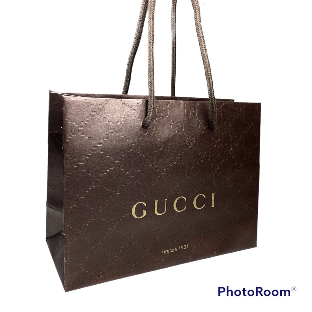 Authentic Gucci brown small gift/shopping bag